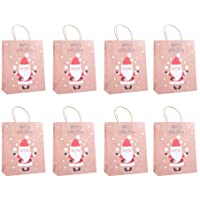 Los mejores  - HEMOTON Bolsas de Regalo de Navidad Bolsas de Papel Kraft de Santa Bolsa de Asas de Navidad Bolsas de Dulces de Dibujos…